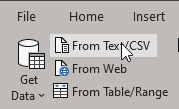 from text csv